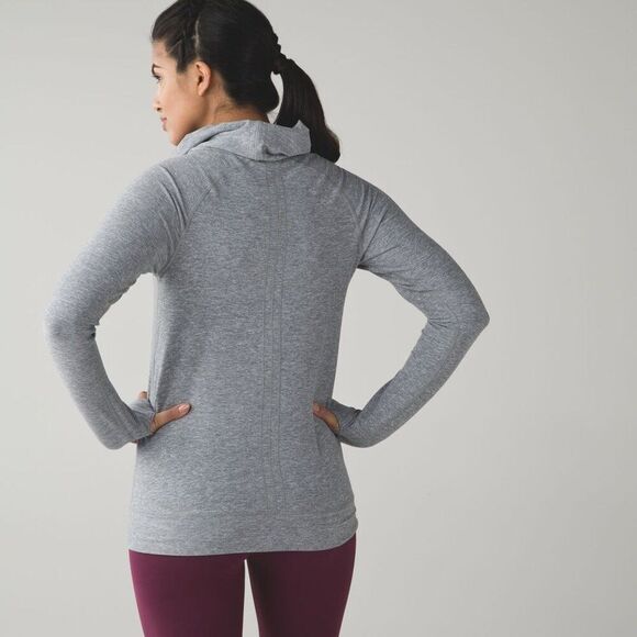 Lululemon Make A Move Long Sleeve Heathered Battleship Size 4 - Picture 2 of 9